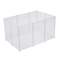 Kitten Playpen, Rabbit Playpen, Small Animal Playpen with Indoor, Foldable Plastic Fence for Guinea Pig, Cat, Puppy, Rabbits - 10 Panels, 105*70*45cm