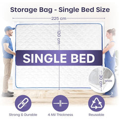 Heavy Duty Mattress Bag for Moving and Storage - Reusable Waterproof Mattress Cover for Moving, Storage and Protect Beds from Stains, Dust, and Pest Damage