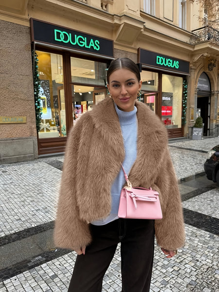 Faux Winter Warm Fashion Plush Top Short Coat for Women