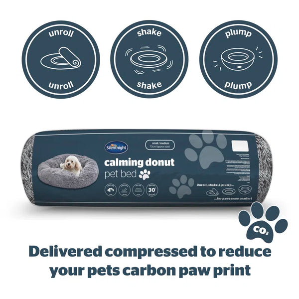 Calming Plush Donut Pet Bed