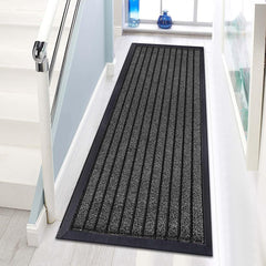1pc Indoor/Outdoor Rug – 7 Stripe Polypropylene Woven Design with PVC Rubber Back – Heavy-Duty, Waterproof, Non-Slip Dirt-Grabber – Ideal for Entrance, Hallway, Kitchen, Living Room & High-Traffic Areas