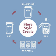 Kilner Clip Top Jar 1.5 Litre (1500 Ml) Airtight Glass Storage Jar for Preserving Fruits Vegetables Coffee Tea Rice Flour Nuts Pasta