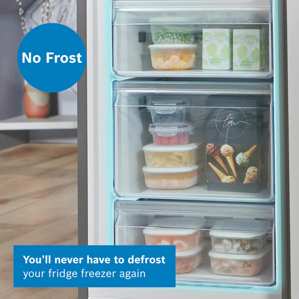 Bosch KGN39OCAFG Fridge Freezer, a Rated in Grey