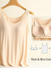 3-Pack Women'S Sexy Sleeveless T-Shirt - Solid Color Vest with Bra, Casual Spaghetti Strap Top for Spring/Summer, Machine Washable, Suitable for Home Wear And Outgoing, Loose Fit, Women'S Summer Clothing, All-Season Style
