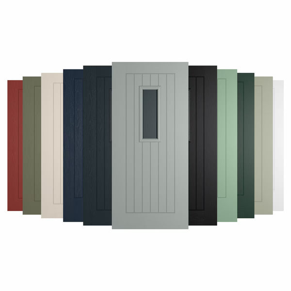 Milan 609 Composite Front Door with Installation in Black