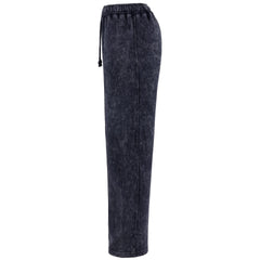 Women Acid Wash Zip Tracksuit Straight Leg Joggers - Stylish Female Jacket - Womenswear Full Sleeve Casual Comfort Zip Style Drawstring Pant