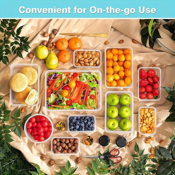 48pcs / 24pcs Plastic Refrigerator Storage Boxes, (24/12 Lids + 24/12 Containers) Kitchen Fresh‑Keeping Container Set, Refrigerator And Freezer Organizers, Fruit And Vegetable Sealed Boxes, Airtight Design, Easy‑Open Lids, Stackable Design, with Labels An