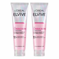 L'Oréal Paris Elvive Glycolic Gloss Conditioner, 2 X 150Ml