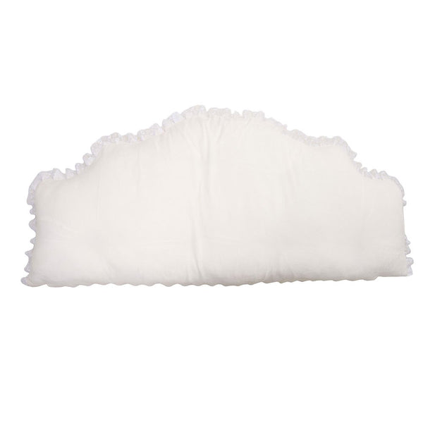 Nordic Princess-style Bedside Cushion Pillow | Soft Padded, Tatami Waist-support, Green/White, Polyester, 180*20*75cm, Zipper Closure, Hand Wash Only