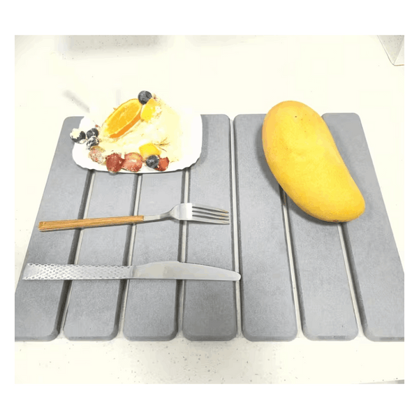 Stone Kitchen Countertop Drain Mat, Foldable Diatomaceous Earth Dish Drain Mat, Suitable for Bowls, Plates, And Cups, 40 X 30 Cm