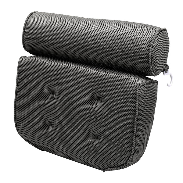 3D Mesh Bathtub Pillow with Neck and Back Support - Quick-Dry Vinyl Bath Mat, 6 Suction Cups and Hooks, Machine Washable Spa Accessory, Suitable for Bathtub, Hot Tub - Bathing Aid, Hot Spring Bath, Shower Decor, Bath Pillow, Bathtub Bathroom