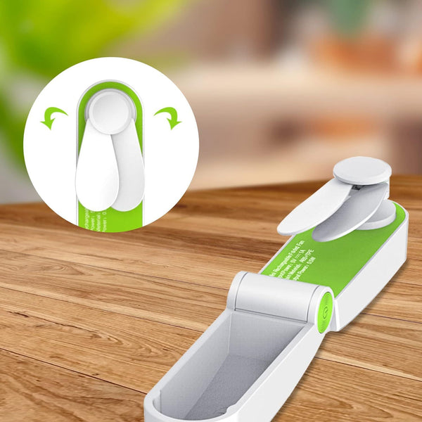 Schallen Portable Mini Folding Pocket Fan USB Rechargeable Electric Handheld Desk Fan Foldable Travel Cooling Fan with Quiet Motor Soft Blades Safe Design Lightweight Personal Fan for Home Office Desk Travel Camping Commuting Summer Cooling Fan (White Gre