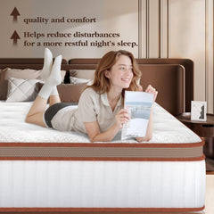 Double Mattress 135x190x28cm 2000+ Pocket Springs & Memory Foam 7-Zone Ortho Support Bamboo Charcoal Layer Motion Reduction Anti-Sag Medium Firm (H3) Box Delivery 200-Night Trial (Christmas Halloween Valentine'S Day gifts)Christmas gift Pocket Spring and