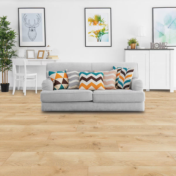 Golden Select Oslo (Light Oak) Splash Shield AC5 Laminate Flooring with Foam Underlay - 1.146 M² per Pack