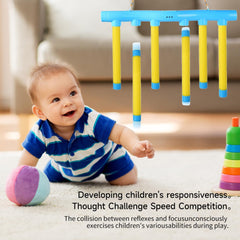 Catching Sticks Games,Falling Sticks Catching Game,Drop It Catch It Win It Reaction Game,3 Dropping Speeds Quick Reactions Toy,Hand-Eye Coordination Training Gift for Kids Adults Christmas (Blue)