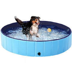 Costoffs Pet Pool Foldable Dog Swimming Pool, Pet Pool Portable Bathing Swimming Tub for Garden/Beach/Yard/Home, L/XL/XXL/XXXL, Blue/Grey/Black/Ocean Blue