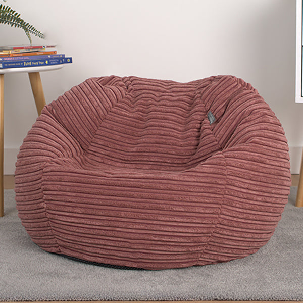 Corduroy Kids Bean Bag Chair with Filling Included - Lightweight Comfortable Beanbag Seat - Machine Washable Childrens Beanbag Furniture for Girls & Boys - 67 x 52cm