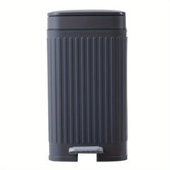 7L Household Grey Simple Trash Can Storage Bin, Anti-odor, Kitchen and Living Room Gap Trash Can with Lid, Push Foot Pedal Trash Can