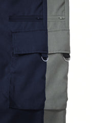 Men's 2pcs Cargo Pants with Drawstring Waist and Multiple Pockets, Suitable for Outdoor Casual Wear