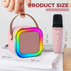 [Wireless Speakers] Wireless Speakers, Portable Speakers, Dual Microphones, RGB Lighting Effects, Multiple Voice-Changing Modes, Suitable for Family Gatherings, Birthday Parties, Outdoor Beaches, And Home Karaoke Machines