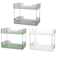 Grey/Clear/Green Stackable Makeup Storage Box with Modern Acrylic Design, Cosmetic Display Organizer for Office Desk and Dressing Table, Practical Desktop Organizer Rack for Jewelry and Lipstick, Perfect Gift Idea for Women and Girls