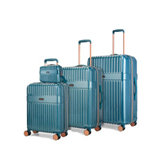 Rock Selene 4 Piece Hardside Luggage Set in Black