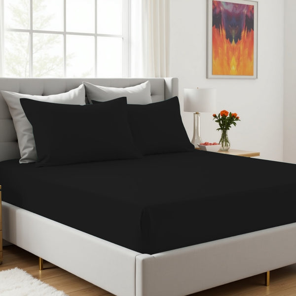 Surprise Colour Plain Dyed Fitted Sheet or Pillowcase | Each Order Delivered in a Random Colour | Single, Double, King Sizes & Pillowcases Sold Separately | Soft, Breathable, Durable Bedding | Easy Care Fabric | LOCAL WAREHOUSE | UK SELLER
