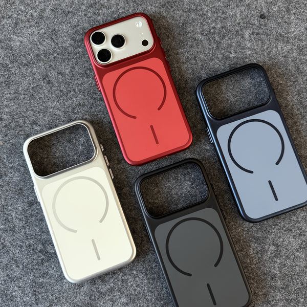 Phone Case: Fashionable Electroplated Magnetic Phone Case Compatible with iPhone 17 Pro Max Slim Shockproof Matte Full Cover Protective Case