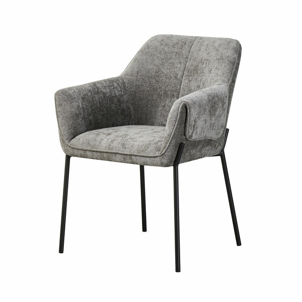 Manila Grey Fabric Dining Chair, 2 Pack