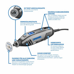 Dremel 4250 Multi-Tool Kit with 3 Attachments, 45 Accessories & EZ Wrap Case