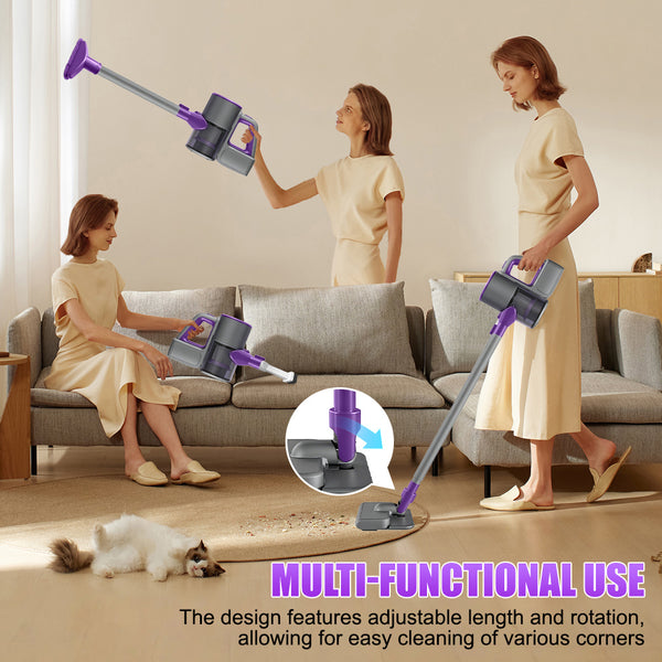 Handheld Stick Vacuum | Strong Suction, Dust Cup, Multiple Modes for Vacuuming, Mopping, and Sweeping | USB Charging, 60dB Low Noise, Compact Design, Ideal for Home, Carpets, Pet Hair Cleaning. Mother'S Day Gift/Birthday gift.