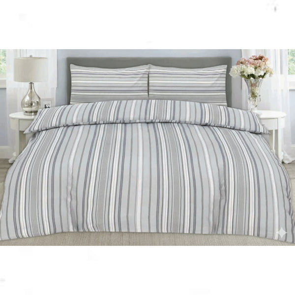 100% Cotton Complete Bedding Duvet Cover Set - Includes Double Duvet Cover, Double Fitted Sheet & two Matching Pillowcases - Comfortable Soft Comforter Cover Bedding Set for Bedroom - Premium Quality Bedding Set