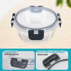 Food container, 10 pack glass container, sealed box, 2 sizes, reusable