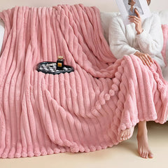 Luxurious Faux Rabbit Fur Throw Blanket - Ultra-Soft & Warm All-Season Luxury Blanket, Double-Sided Plush Fur for Couch, Bed, Travel, Office - Machine Washable, Elegant Home Decor Gift for Valentine'S Day, Housewarming, Birthday