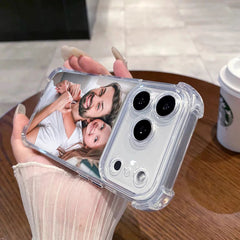DIY Custom Photo Clear Phone Case - 4-Corner Shockproof, Scratch & Wear Resistant. Fits iPhone 17/ 16/ 15/ 14/ 13/ 12/ 11 Pro Max/ Pro/ Plus/ Xs Max. Creative Heartwarming Gift for Family, Friends, Boyfriend & Girlfriend.