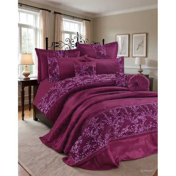 Gigi Embroidered Diamante Style Duvet Cover Sets Luxurious Quilt Covers Designer Bedding Sets