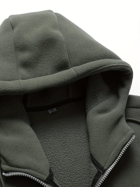 Autumn/Winter Hooded Cardigan Sweatshirt for Men and Women, Thickened Polar Sweatshirt Jacket