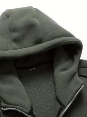 Autumn/Winter Hooded Cardigan Sweatshirt for Men and Women, Thickened Polar Sweatshirt Jacket