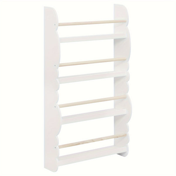 1pc Bookshelf Ledge | Book Organizer with Bookshelves, Pine E1 MDF, Green, Cubby Shelf, Freestanding, Suitable for Various Room Types