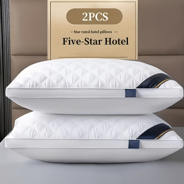 2pcs 3D Sleep Pillow, Hotel Style Same Design Non-Collapsing, Hypoallergenic, Soft, High Bounce, Zipper Closure, Machine Washable, for Adult, All Seasons Use, Multipurpose, Body Pillow Case, Comfortable Pillow for Sleeping