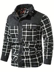 US Size Men'S Casual High-Quality Fall/Winter Plaid Jacket