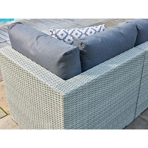 Bramblecrest Kingscote Rattan Deep Seating Corner Sofa Patio Set in Cloud Grey