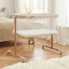 Tutti Bambini Zizee Breathable Rocking Crib, Walnut & Ecru
