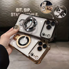 Phone Case: Premium Transparent Acrylic Mobile Phone Case for IPhone17 Pro Max Air Series Supports Wireless Charging Includes Lens Film Protective Cover