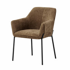 Manila Brown Fabric Dining Chair, 2 Pack