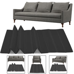 Sofa Seat Support Boards, Black Rejuvenator Boards, Sofa Saver, Adjustable/Foldable Sagging Sofa Support 1-2-3 SEATER SAVERS
