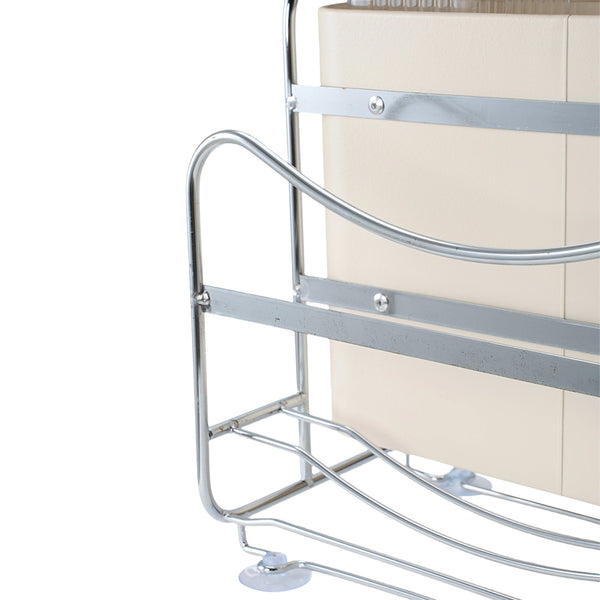 1pc Multifunctional Knife Rack with Draining Tray, Integrated Storage Rack for Cutlery, Countertop Kitchen Organizer for Knives, Chopsticks, Cutting Boards, Utensils, Chopping Boards, Pot Lids & More, Durable Space-Saving Kitchen Storage Holder, Heavy-Dut