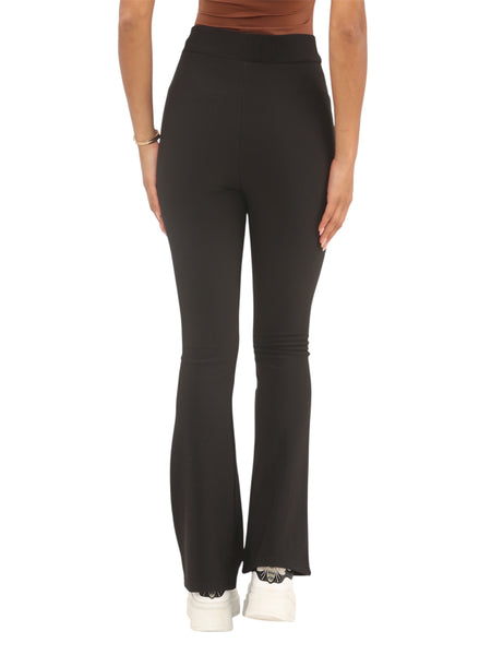 Ladies Flared Trousers Stretch Fit Comfort Fit High-Waisted Flared Pants Suitable For Nurses, Carers, Teachers, School Uniform, Yoga, Travel, Casual, Office Wear
