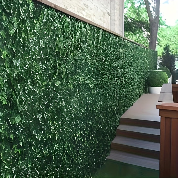 1 Roll Extra Long 5m Artificial Ivy Privacy Fence Panel - UV-Resistant Plastic Faux Ivy Hedge Screen with 61-70% Light Blocking, Realistic Greenery for Balcony, Garden, Patio & Outdoor Decor, Privacy Fence Panels for Outside, Natural Appearance, Highquali