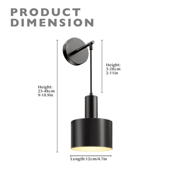 Modern Rechargeable LED Wall Sconce with Remote Control